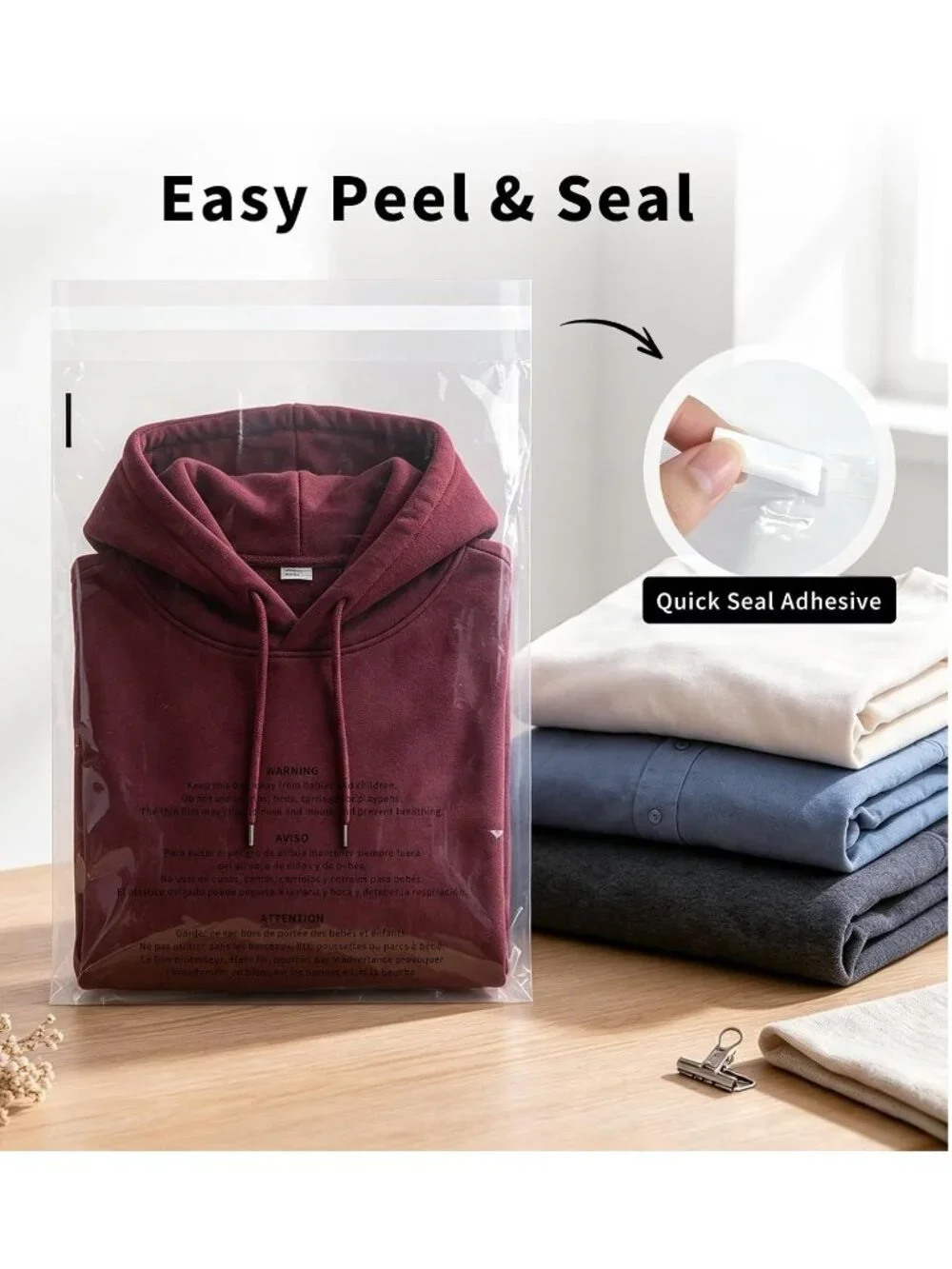 New: Clear Poly Bags, 12